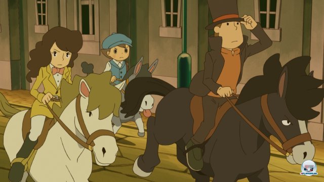 Zwischendurch sind Emmy, Luke und Hershel auch zu Pferd unterwegs. Gleich zu Beginn verfolgt man den Maskierten Gentleman in einem öden Ausweich-Minispiel.