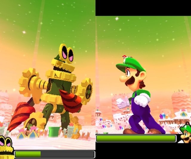 In manchen Bosskämpfen wird Luigi so groß, dass man den 3DS kippen muss.
