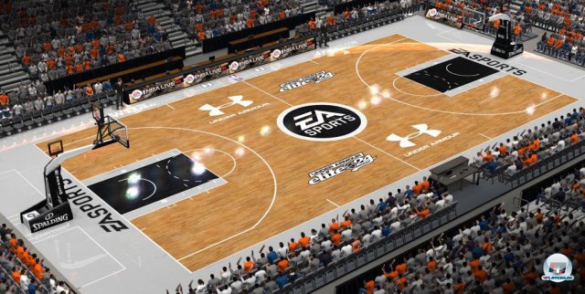 Aus dieser Perspektive sieht das Spiel noch gut aus - je tiefer man eintaucht, desto größer werden die grafischen und inhaltlichen Qualitätsunterschiede zu NBA 2K14.