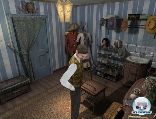 Die Garderobe und andere Räume werden wie im ersten Resident Evil meist von schräg oben eingefangen.