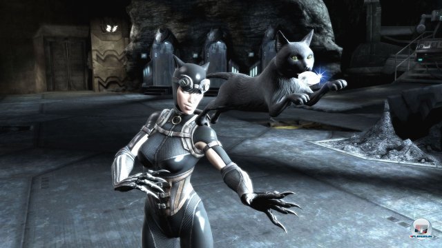 Auch Catwoman gehört zur illustren Riege an DC-Figuren, die hier die Fäuste sprechen lassen.