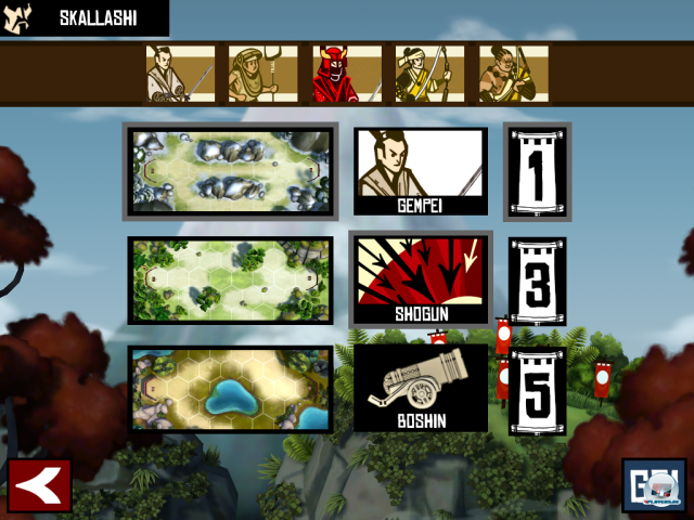 Der Multiplayer-Modus ist auf ein iPad beschränkt: Drei Karten, drei Truppensets, drei Siegtypen - das war's.